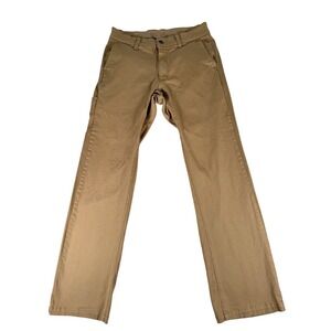 KAVU Mens Tan Chino Pants Size 32 Flat Front Casual Outdoor Workwear Hiking Gorp